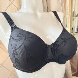 NWT Prima Donna Underwire with lace & bows Bra Size 34C Blk